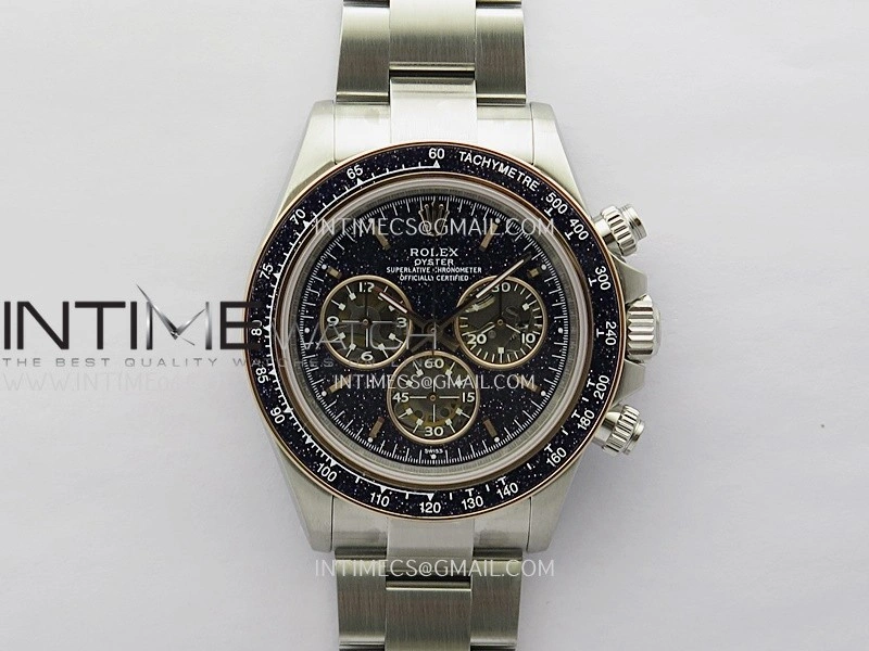 Daytona X SS RG ADGF Best Edition Black Skeleton Dial On SS Bracelet SA4130
