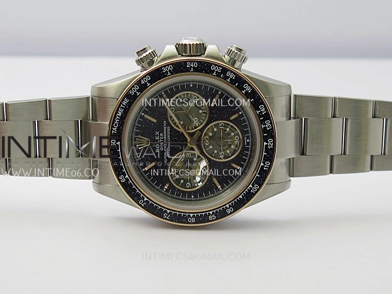 Daytona X SS RG ADGF Best Edition Black Skeleton Dial On SS Bracelet SA4130