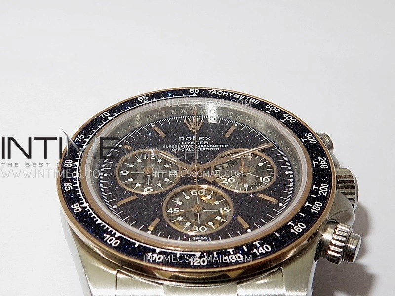 Daytona X SS RG ADGF Best Edition Black Skeleton Dial On SS Bracelet SA4130