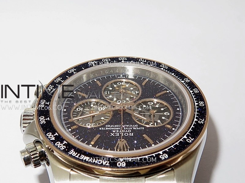 Daytona X SS RG ADGF Best Edition Black Skeleton Dial On SS Bracelet SA4130