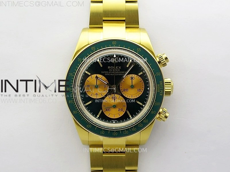 Daytona YG ADGF Best Edition Green YG Dial on YG Bracelet A7750
