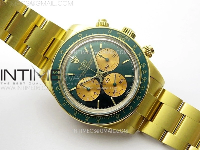 Daytona YG ADGF Best Edition Green YG Dial on YG Bracelet A7750