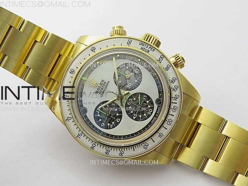 Daytona YG ADGF Best Edition White Skeleton Dial on YG Bracelet SA4130