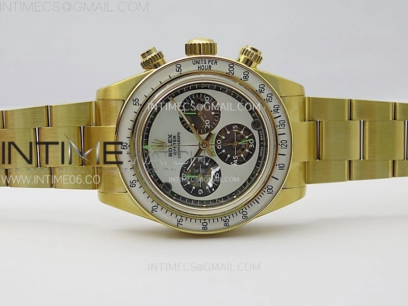 Daytona YG ADGF Best Edition White Skeleton Dial on YG Bracelet SA4130