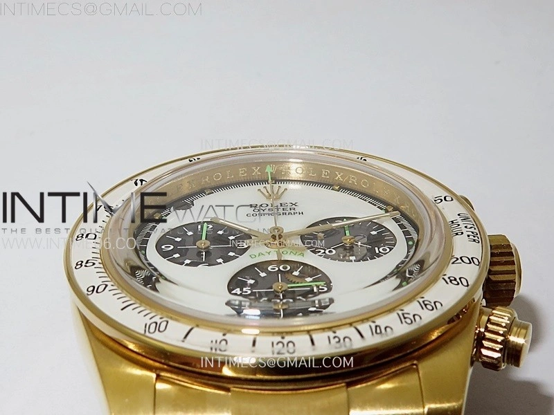 Daytona YG ADGF Best Edition White Skeleton Dial on YG Bracelet SA4130