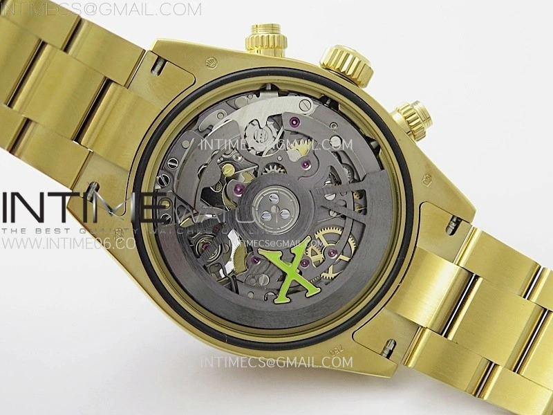 Daytona YG ADGF Best Edition White Skeleton Dial on YG Bracelet SA4130