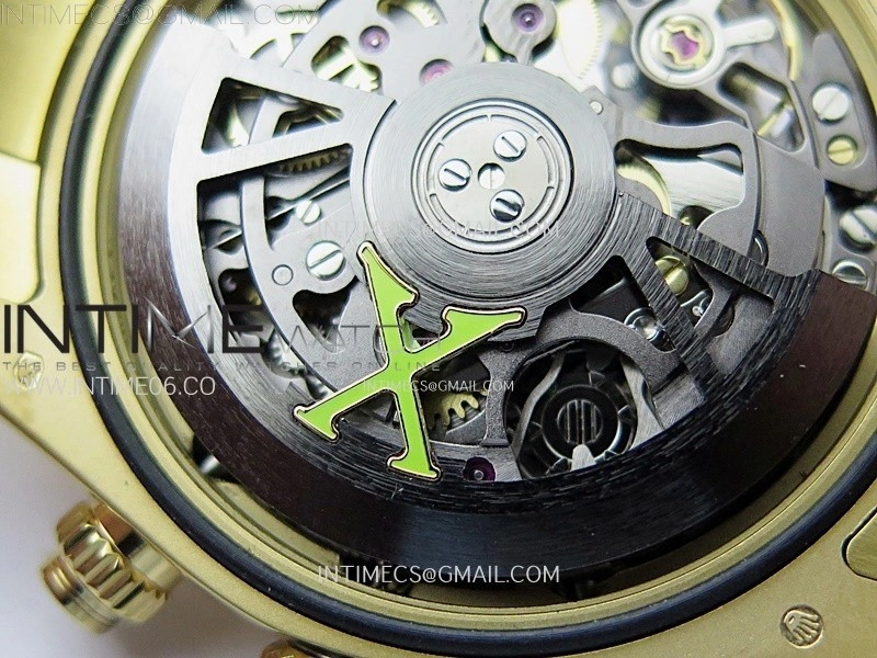 Daytona YG ADGF Best Edition White Skeleton Dial on YG Bracelet SA4130
