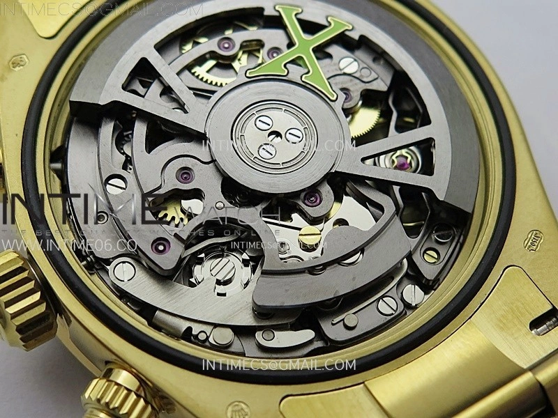 Daytona YG ADGF Best Edition White Skeleton Dial on YG Bracelet SA4130