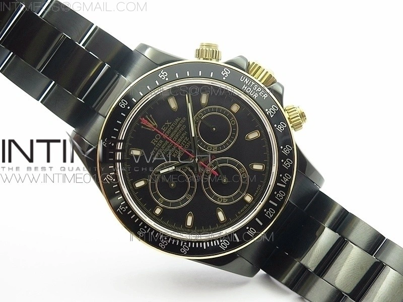 Daytona YG DLC BP Kravitz Best Edition Black Dial on SS Bracelet A4130