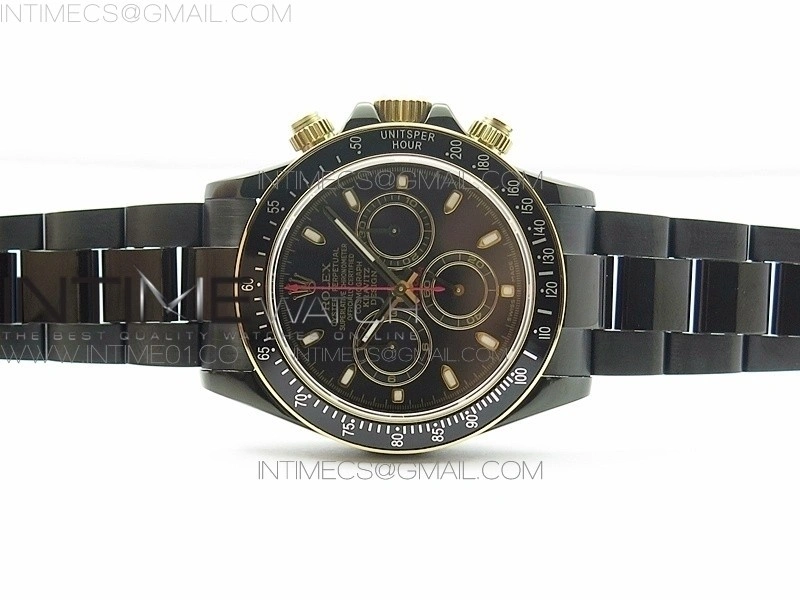 Daytona YG DLC BP Kravitz Best Edition Black Dial on SS Bracelet A4130