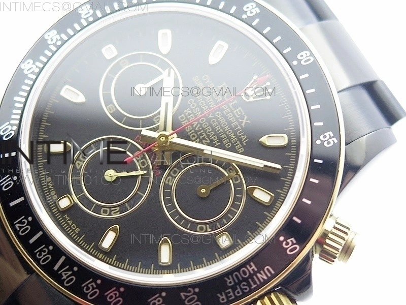 Daytona YG DLC BP Kravitz Best Edition Black Dial on SS Bracelet A4130