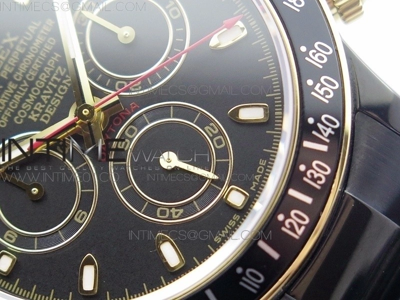 Daytona YG DLC BP Kravitz Best Edition Black Dial on SS Bracelet A4130