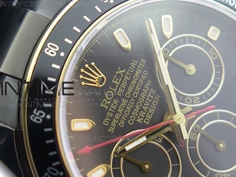 Daytona YG DLC BP Kravitz Best Edition Black Dial on SS Bracelet A4130