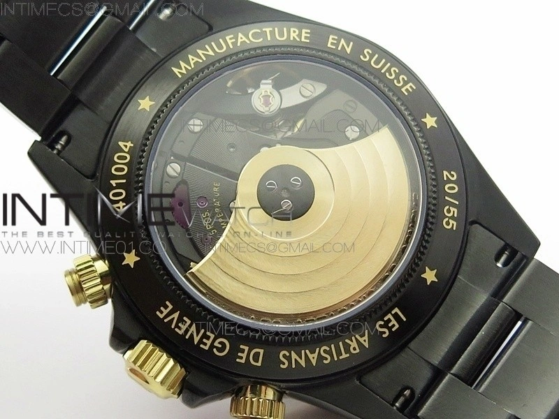 Daytona YG DLC BP Kravitz Best Edition Black Dial on SS Bracelet A4130