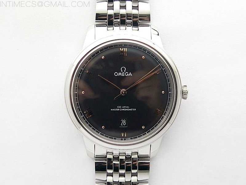 De Ville 40mm SS GTF 1:1 Best Edition Black Dial on SS Bracelet A8000