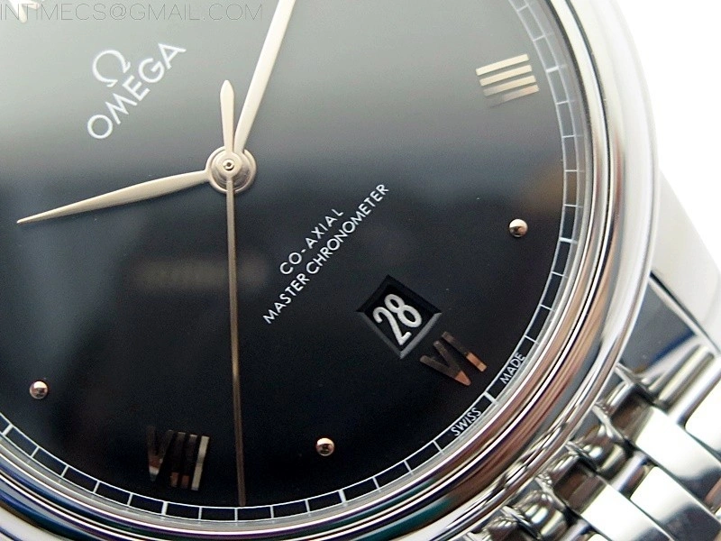 De Ville 40mm SS GTF 1:1 Best Edition Black Dial on SS Bracelet A8000