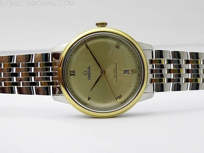 De Ville 40mm SS YG GTF 1:1 Best Edition Gold Dial on SS YG Bracelet A8000