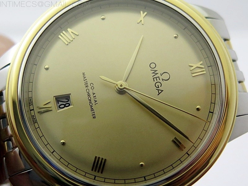 De Ville 40mm SS YG GTF 1:1 Best Edition Gold Dial on SS YG Bracelet A8000