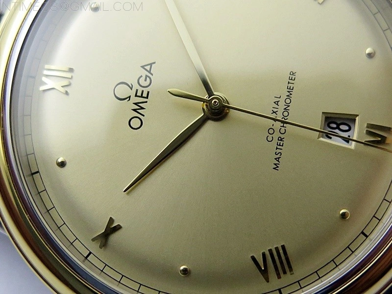 De Ville 40mm SS YG GTF 1:1 Best Edition Gold Dial on SS YG Bracelet A8000