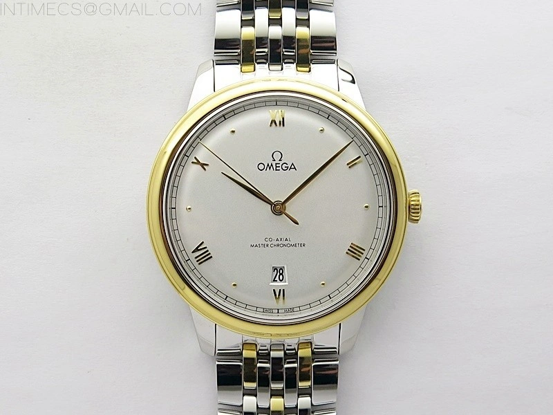 De Ville 40mm SS YG GTF 1:1 Best Edition White Dial on SS YG Bracelet A8000