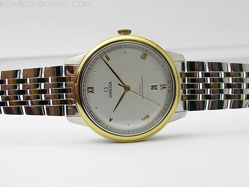 De Ville 40mm SS YG GTF 1:1 Best Edition White Dial on SS YG Bracelet A8000