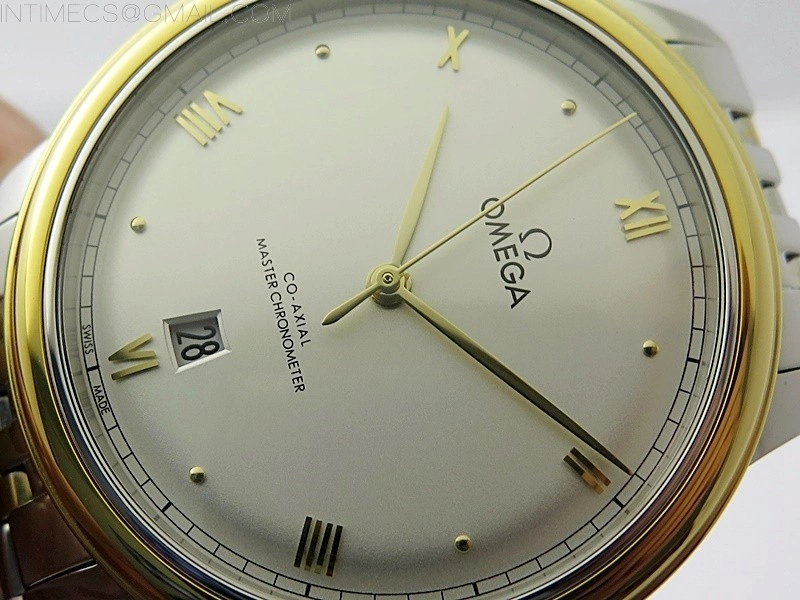 De Ville 40mm SS YG GTF 1:1 Best Edition White Dial on SS YG Bracelet A8000