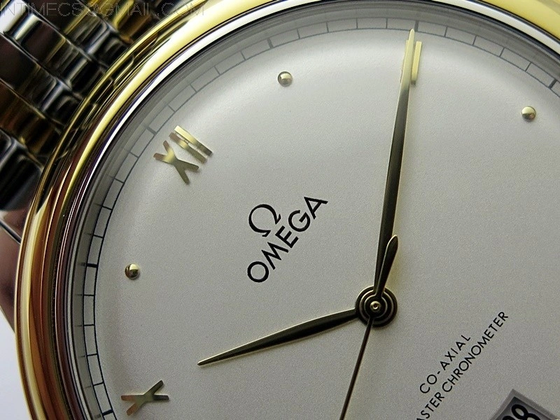 De Ville 40mm SS YG GTF 1:1 Best Edition White Dial on SS YG Bracelet A8000