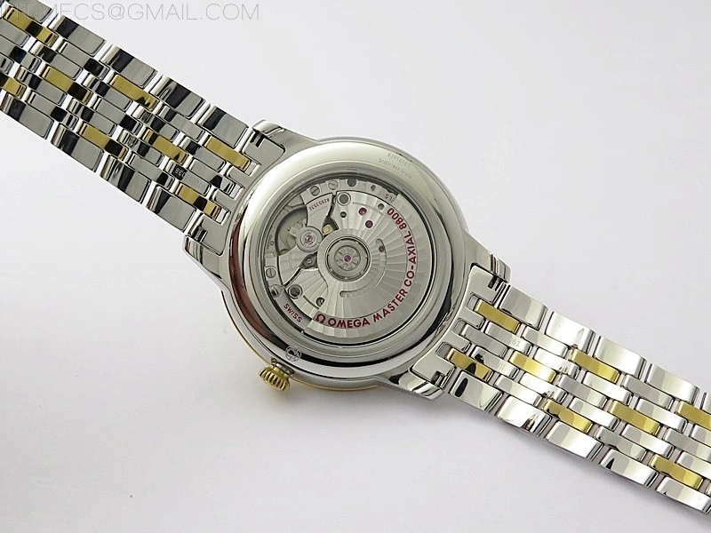 De Ville 40mm SS YG GTF 1:1 Best Edition White Dial on SS YG Bracelet A8000