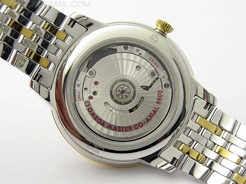 De Ville 40mm SS YG GTF 1:1 Best Edition White Dial on SS YG Bracelet A8000