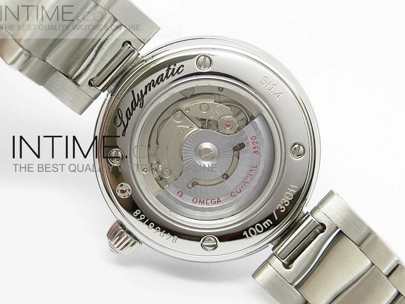 De Ville Lady SS Blue Textured Dial Diamonds Bezel on SS Bracelet SEIKO NH05A