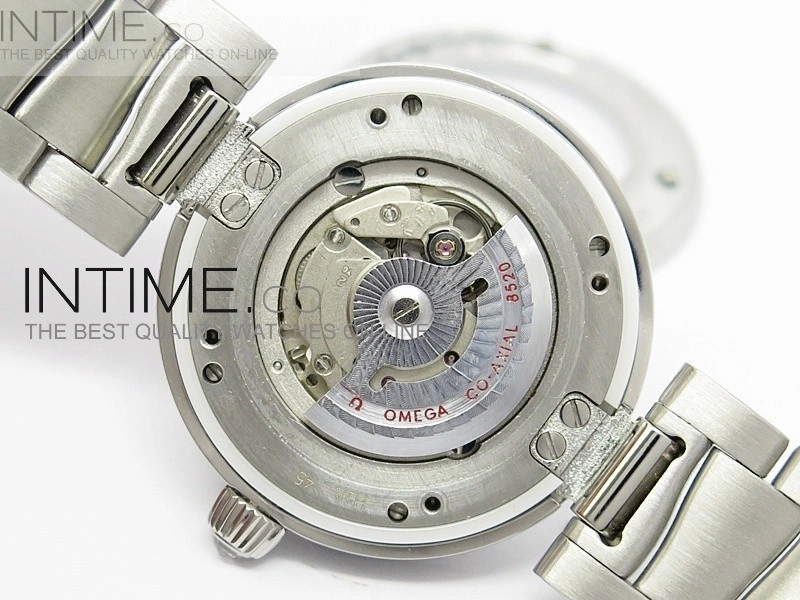De Ville Lady SS Blue Textured Dial Diamonds Bezel on SS Bracelet SEIKO NH05A