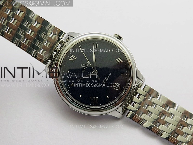De Ville Prestige 34mm SS VSF 1:1 Best Edition Blue Dial On SS Bracelet A8000
