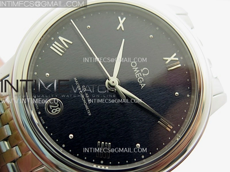 De Ville Prestige 34mm SS VSF 1:1 Best Edition Blue Dial On SS Bracelet A8000
