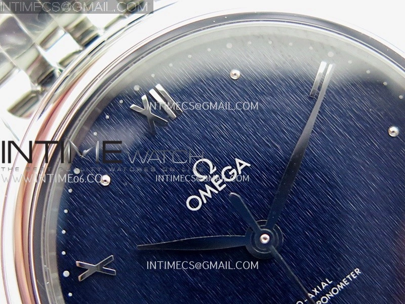 De Ville Prestige 34mm SS VSF 1:1 Best Edition Blue Dial On SS Bracelet A8000