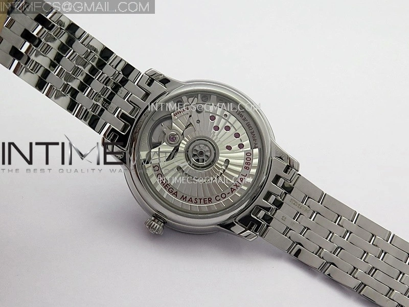 De Ville Prestige 34mm SS VSF 1:1 Best Edition Blue Dial On SS Bracelet A8000
