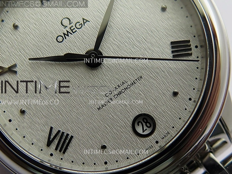 De Ville Prestige 34mm SS VSF 1:1 Best Edition Silver Dial On SS Bracelet A8000