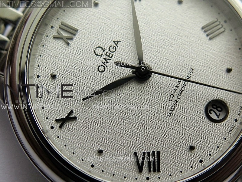 De Ville Prestige 34mm SS VSF 1:1 Best Edition Silver Dial On SS Bracelet A8000
