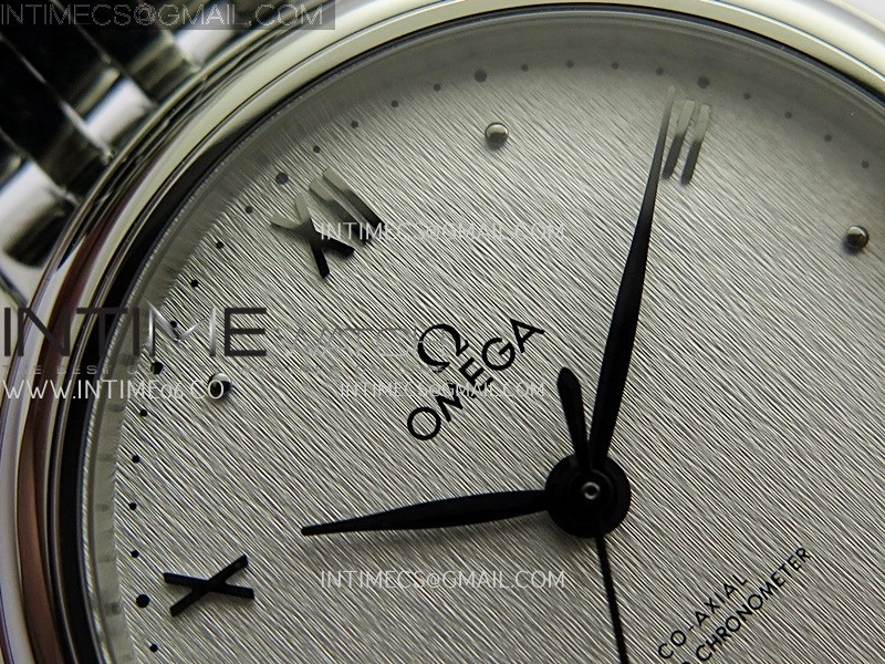 De Ville Prestige 34mm SS VSF 1:1 Best Edition Silver Dial On SS Bracelet A8000