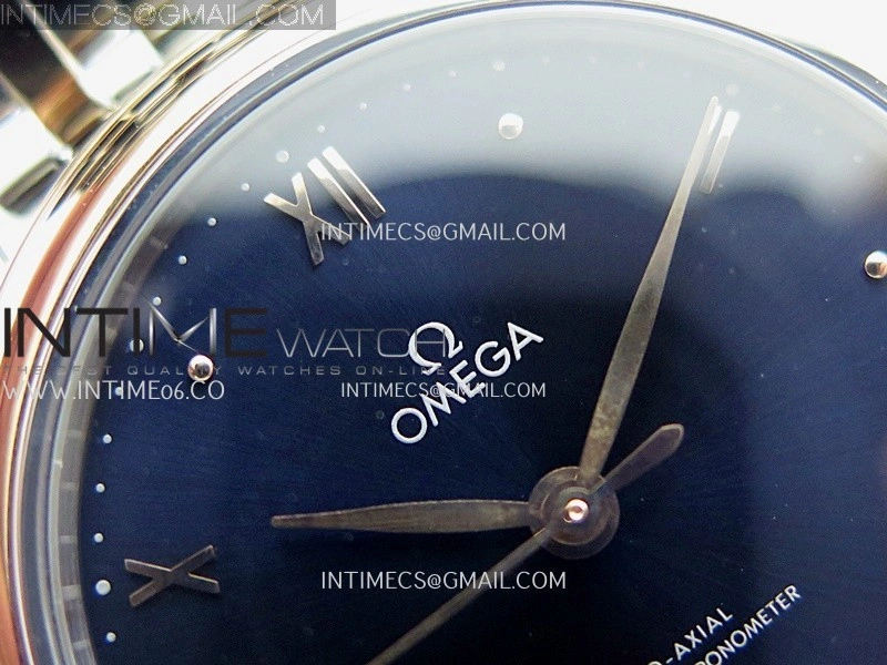 De Ville Prestige 34mm SS RG VSF 1:1 Best Edition Black Dial On SS Bracelet A8000