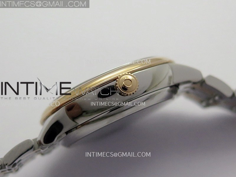 De Ville Prestige 34mm SS RG VSF 1:1 Best Edition Black Dial On SS Bracelet A8000