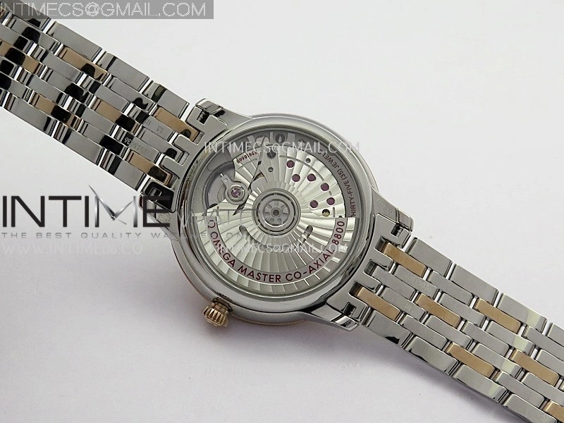 De Ville Prestige 34mm SS RG VSF 1:1 Best Edition Black Dial On SS Bracelet A8000