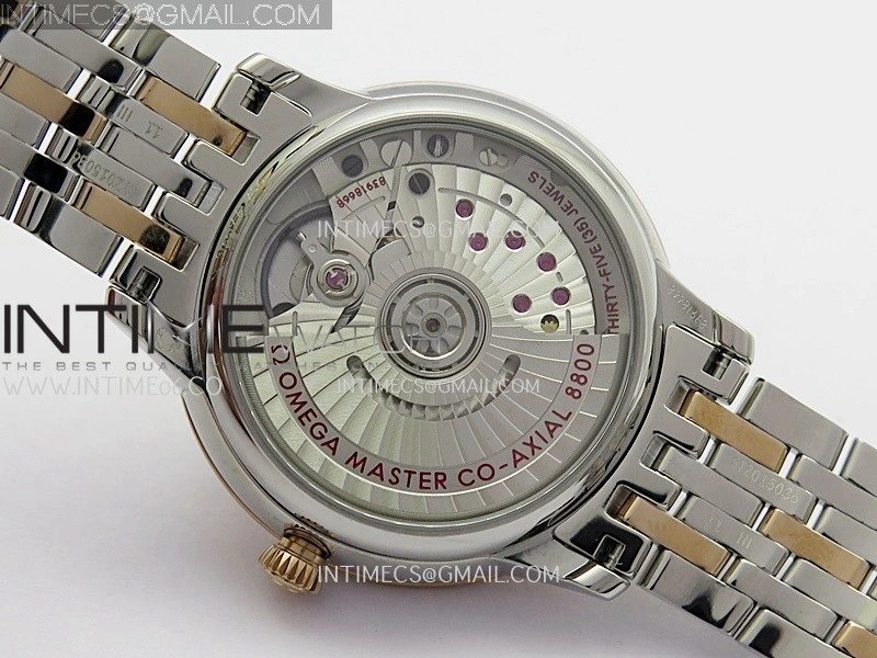 De Ville Prestige 34mm SS RG VSF 1:1 Best Edition Black Dial On SS Bracelet A8000
