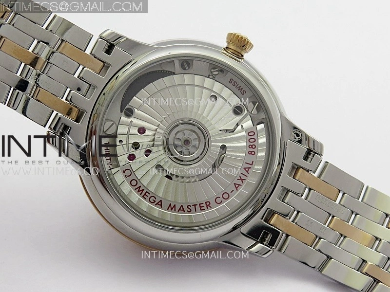 De Ville Prestige 34mm SS RG VSF 1:1 Best Edition Black Dial On SS Bracelet A8000
