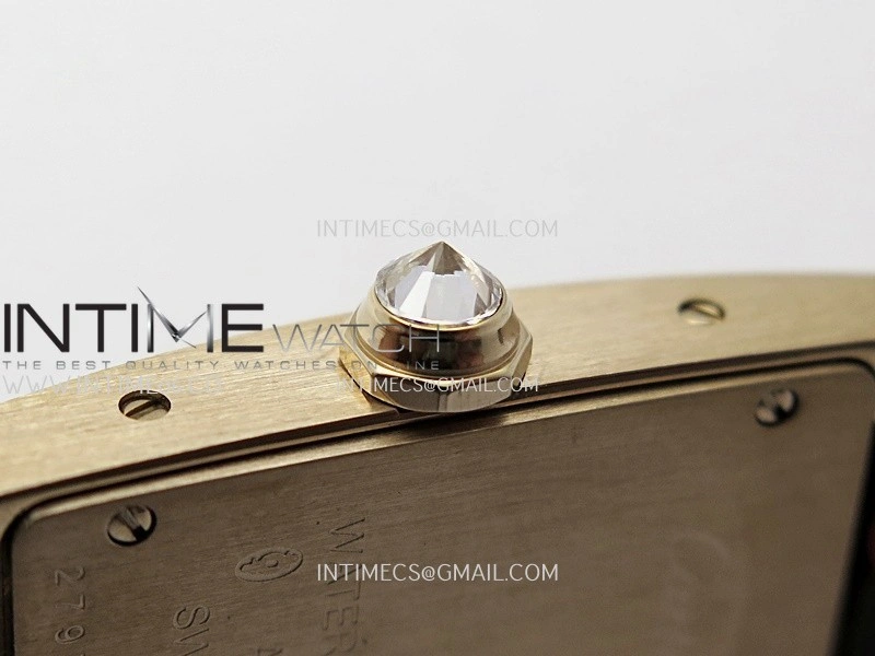 Tank WSTA0016 19mm RG Diamond Bezel 8848F Best Edition Silver Dial On Brown Leather Strap Ronda Quartz