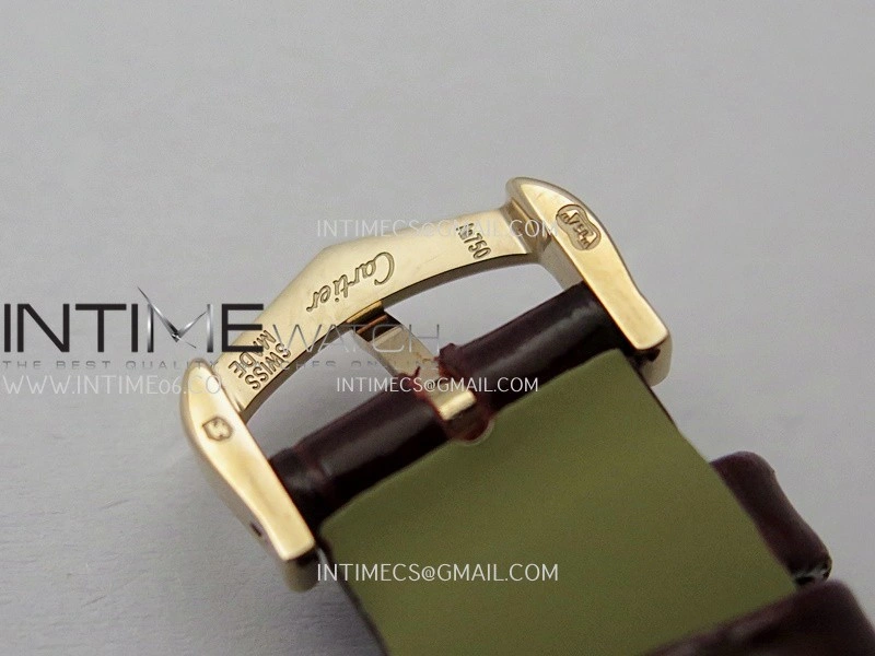 Tank WSTA0016 19mm RG Diamond Bezel 8848F Best Edition Silver Dial On Brown Leather Strap Ronda Quartz