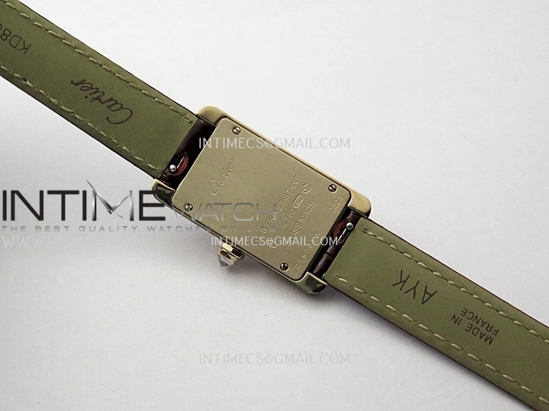 Tank WSTA0016 19mm RG Diamond Bezel 8848F Best Edition Silver Dial On Brown Leather Strap Ronda Quartz