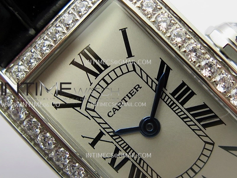 Tank WSTA0016 19mm SS Diamond Bezel 8848F Best Edition Silver Dial on Black Leather Strap Ronda Quartz