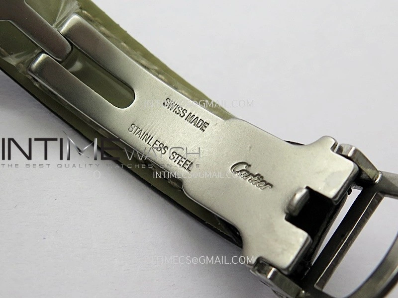 Tank WSTA0016 19mm SS Diamond Bezel 8848F Best Edition Silver Dial on Black Leather Strap Ronda Quartz
