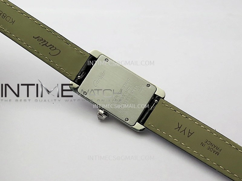 Tank WSTA0016 19mm SS Diamond Bezel 8848F Best Edition Silver Dial on Black Leather Strap Ronda Quartz