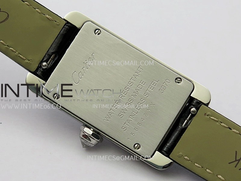 Tank WSTA0016 19mm SS Diamond Bezel 8848F Best Edition Silver Dial on Black Leather Strap Ronda Quartz